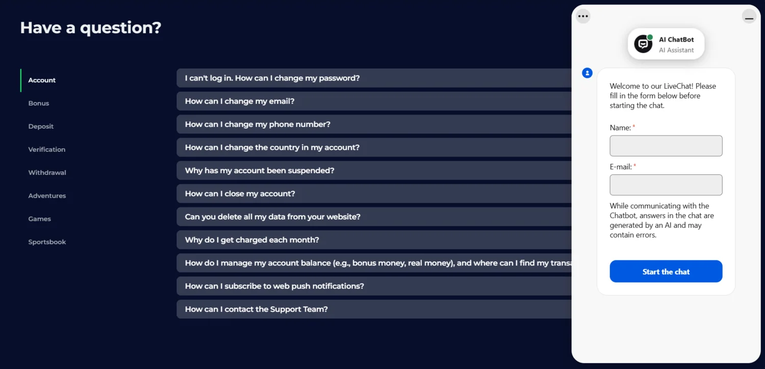 Ninewin Casino Customer Support